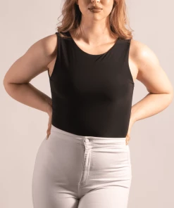 Bubu Black Slinky Bodysuit Tops
