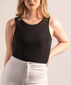 Bubu Black Slinky Bodysuit Tops