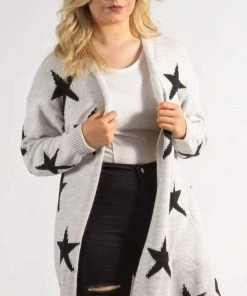 Bubu Cream Star Cardigan Clothing