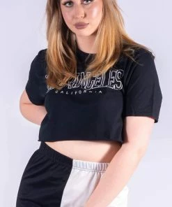 Bubu LA Cropped T Shirt Black