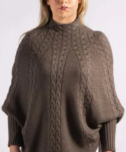 Bubu Charcoal Knitted High Neck Poncho 7 Bubu Charcoal Knitted High Neck Poncho