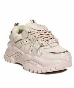 Bubu Beige PU Cross Trainer