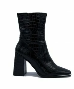 Bubu Shoes Black Patent Printed Boots