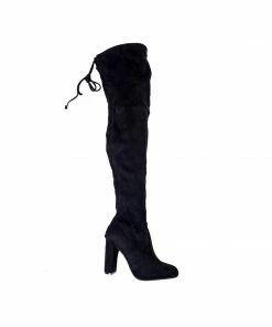 Bubu Black Suede Knee High Boots Shoes