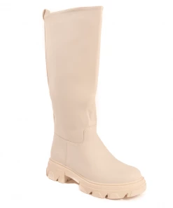 Bubu Shoes Cream PU Wellie Style Boot