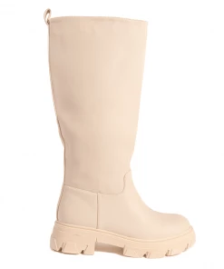 Bubu Shoes Cream PU Wellie Style Boot