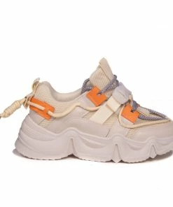 Bubu Orange Tab Chunky Trainers Shoes