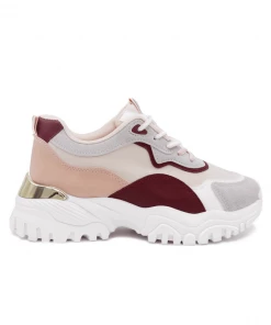 Bubu Pink Suede Chunky Trainers Shoes