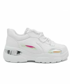 Bubu White Chunky Trainers Shoes