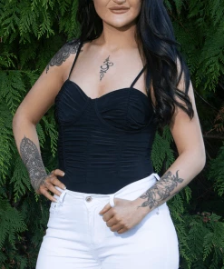 Bubu Slinky Ruche Bra Bodysuit Clothing