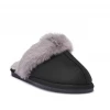 Bubu Fluffy Black Slipper