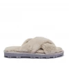 Bubu Fluffy Cross Slipper Grey Shoes