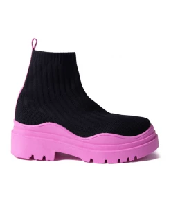 Bubu Black Wave Sock Boot Shoes