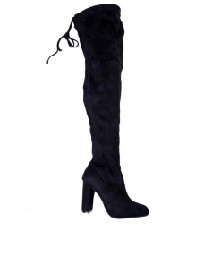Bubu Black Suede Knee High Boots Shoes