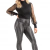 Bubu Snake Print PU Leggings Trousers & Leggings