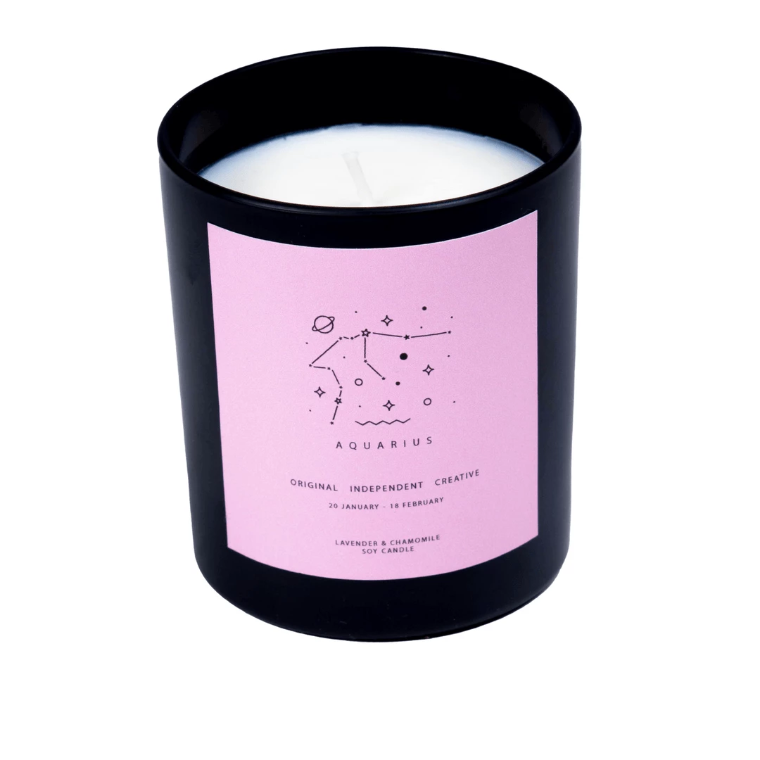 Flamingo Candles Aquarius Zodiac Meditation Candle Lifestyle 4 Flamingo Candles Aquarius Zodiac Meditation Candle Lifestyle