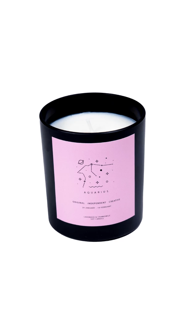 Flamingo Candles Aquarius Zodiac Meditation Candle Lifestyle 3 Flamingo Candles Aquarius Zodiac Meditation Candle Lifestyle