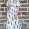 John Zak Polka Dot Puff Sleeve Dress